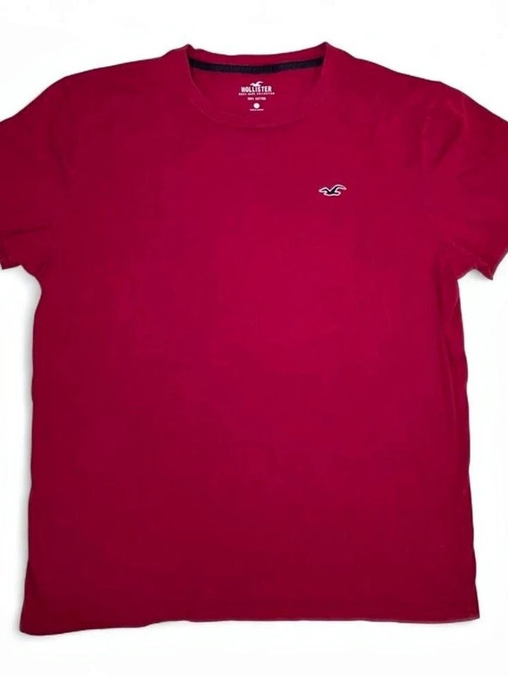 Hollister Must-Have Collection Crew Tee Short Sleeve Red Large
